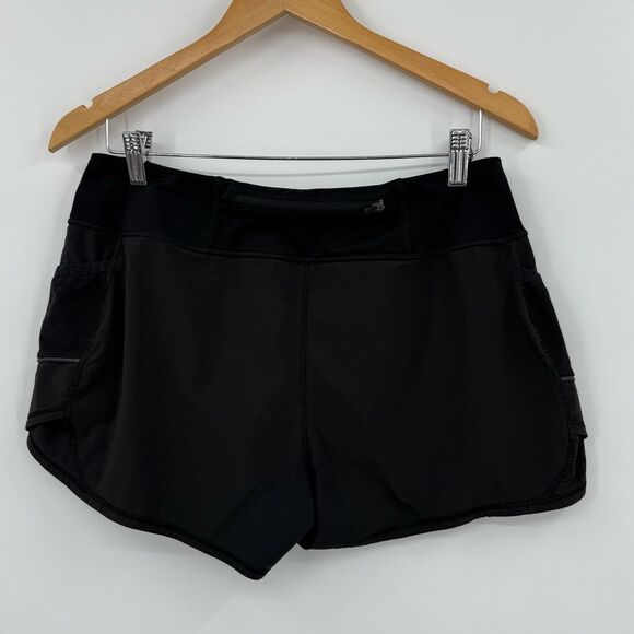Athleta Ready Set Go Mid Rise Running Activewear Shorts in Black | Medium - Picture 3 of 8